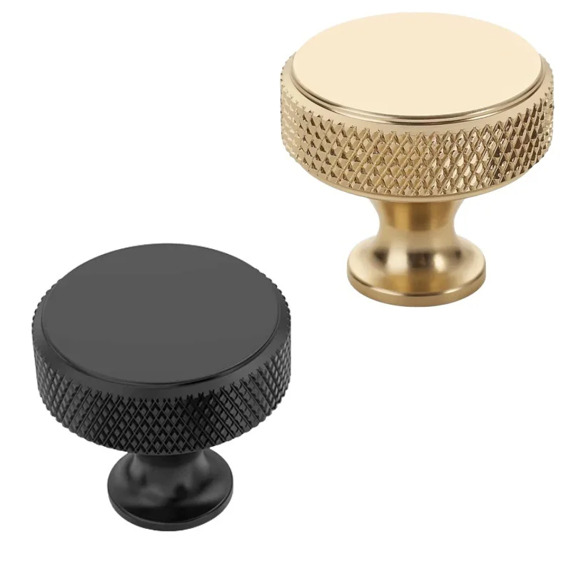 

New 2Pcs Gold/Black Knurled Cabinet Knobs Kitchen Cabinet Handles for Drawer Dressers, Cupboards and Wardrobe Accessories