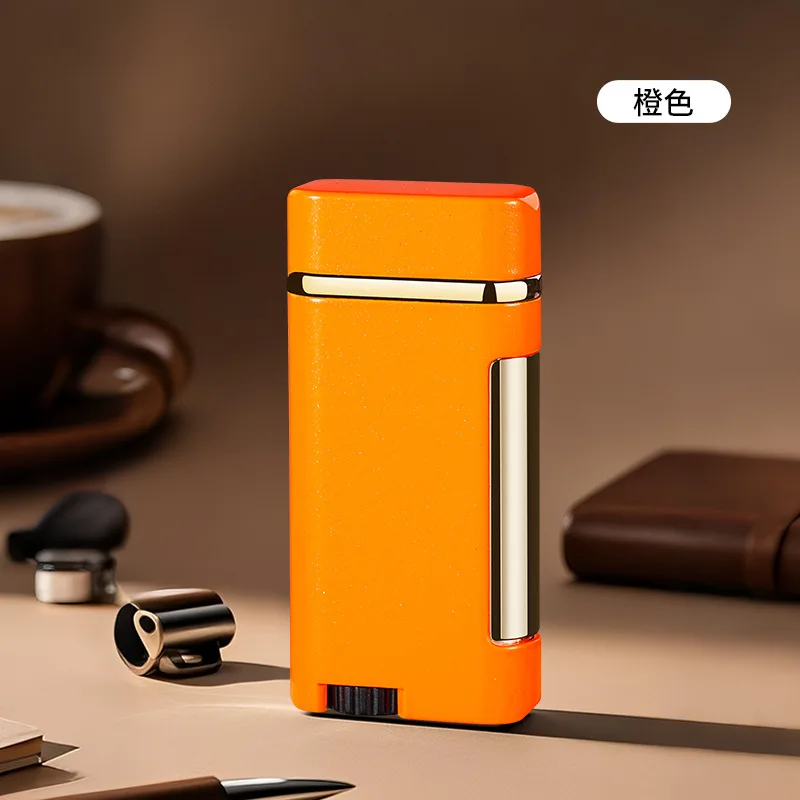 Creative Black Technology Voice-activated Lighter, Double Flame Open Flame Blue Flame Lighter, Wholesale Gift for Boyfriend