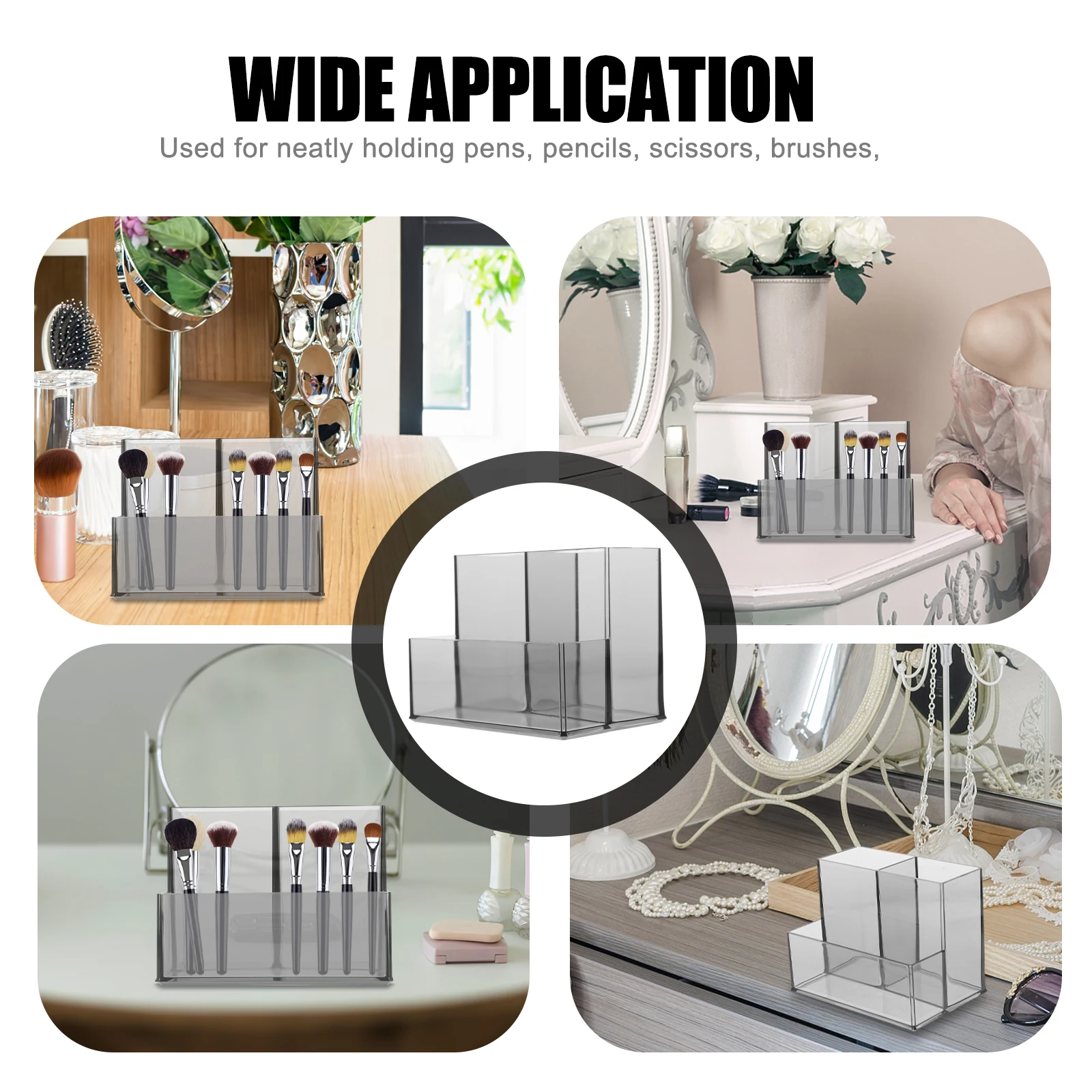 

2 Pcs Pen Storage Box Holders Marker Organizer Make Brushes Square Container Pencil