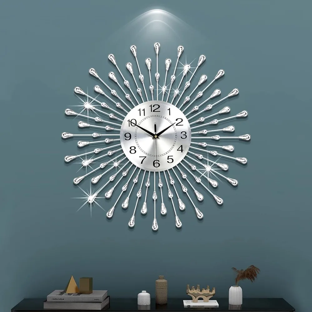 

Modern Large Wall Clocks for Living Room Decor Big Silent Wall Clocks Battery Operated Quartz for Bedroom Office Kitchen House