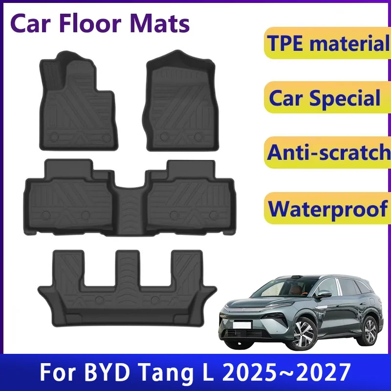 

Car Floor Mats For BYD Tang L Sealion 8 2025 2026 2027 Waterproof Pad Left Hand Driver Foot Carpet Interior Rug Auto Accessories