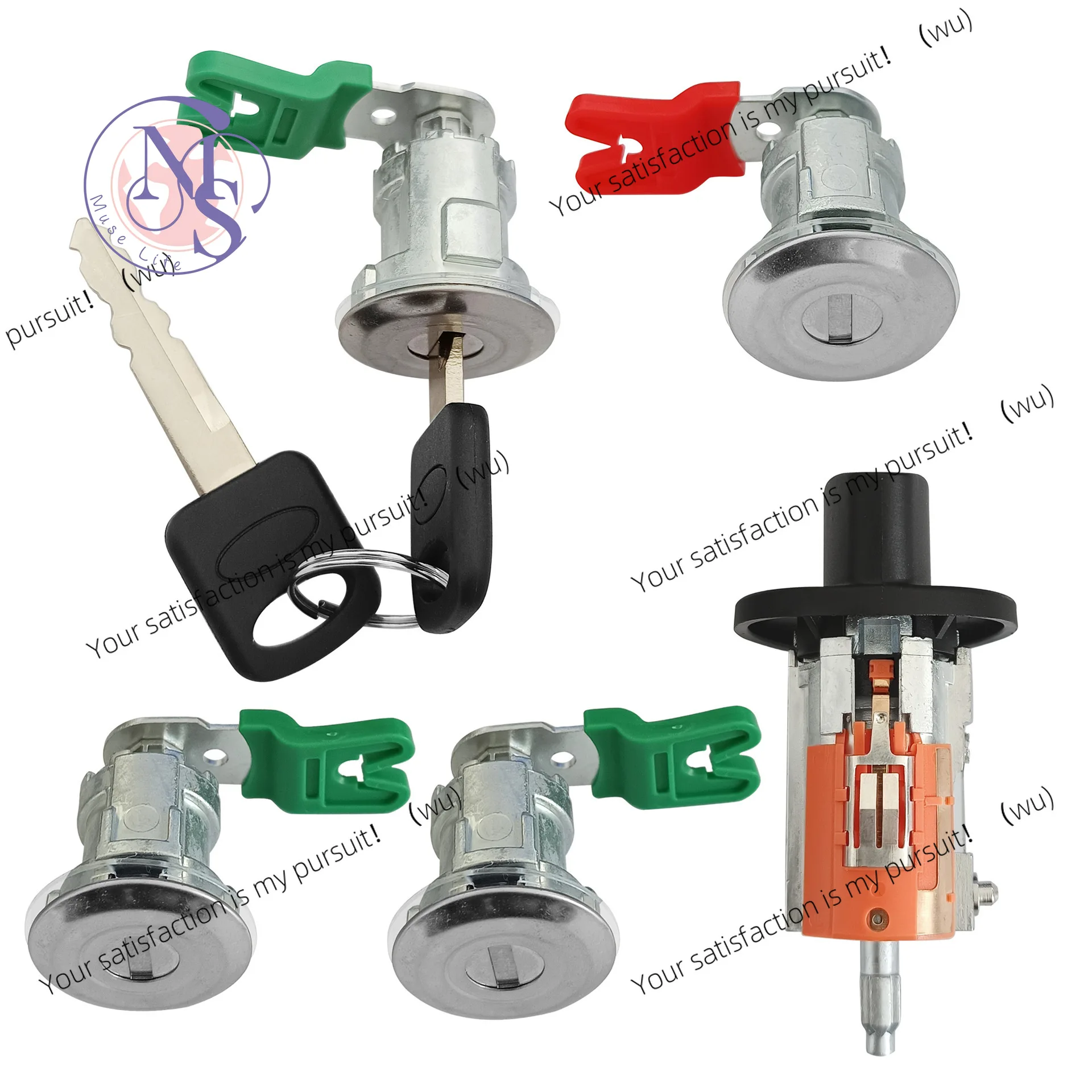 Suitable for Ford E series set ignition cylinder 4 door locks ignition switch DL5886 703369 597638