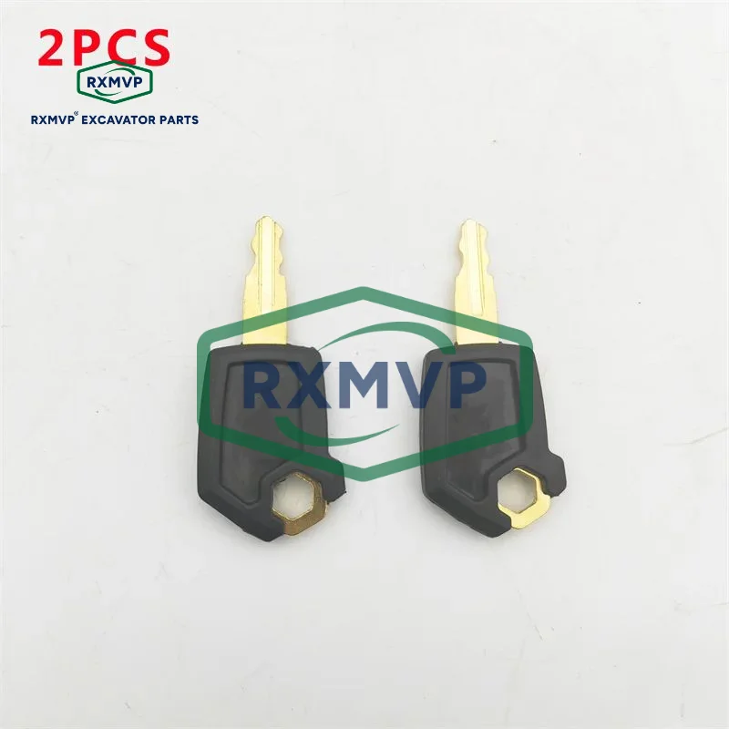 For Black & Gold 2pcs Key Caterpillar 5p8500 Heavy Equipment Ignition Loader Dozer Metal Plastic High Quality Excavator RXMVP