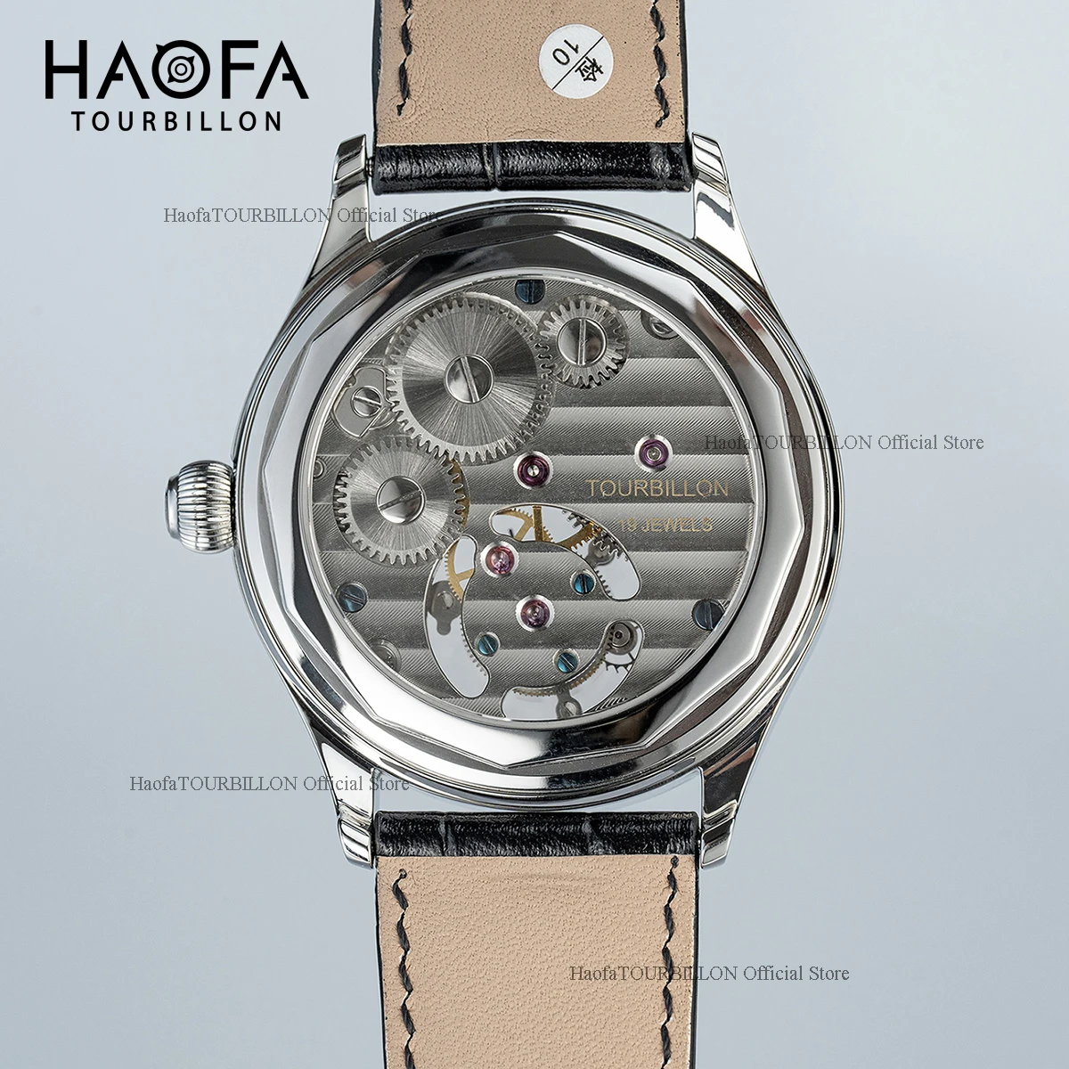 Haofa Skeleton Manual Tourbillon Mechanical Watches for Men Luxury Sapphire Waterproof Mens Wristwatch Flying Tourbillon 1025