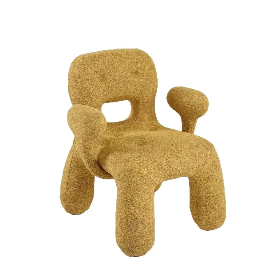 

Biscuit Chair Creative Home Modern Simple Gingerbread Man BB Makeup Chair Smiley Chair