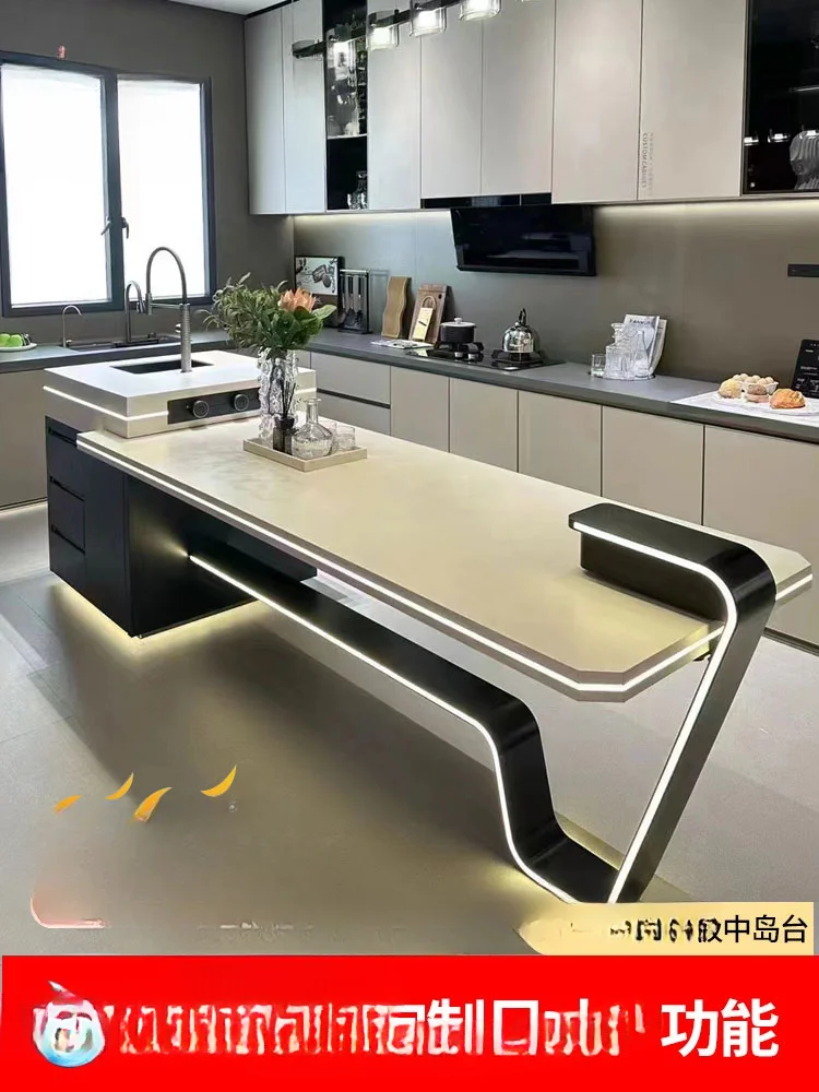 New High end Dragon Head Middle Island Table with One piece Scalable Sink Kitchen, Living Room, Rock Plate Customization