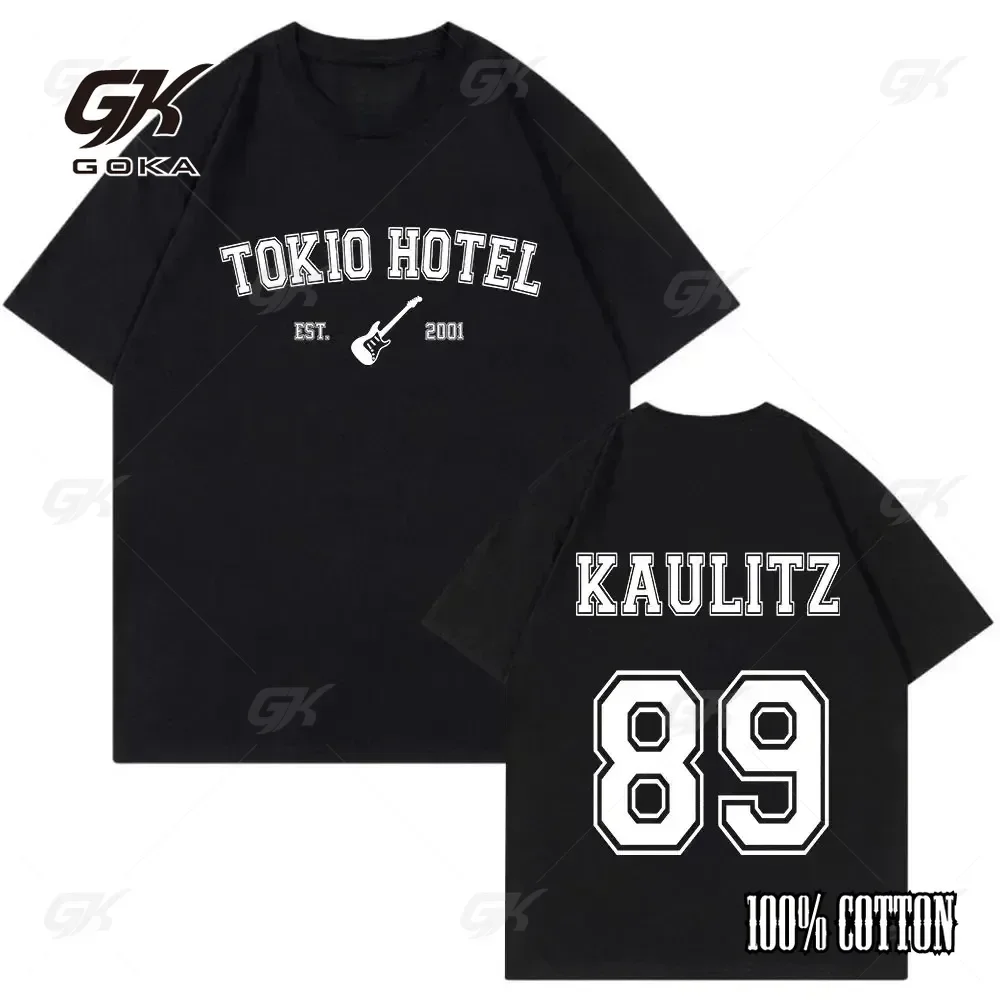 Rock Band Tokyo Hotel Monogram Print T Shirt Summer Street Casual Short Sleeve Tops Clothes T-shirt Men Women Cool Fashion