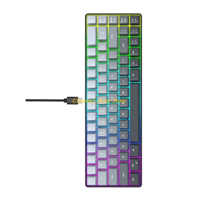 Wireless Mechanical Keyboards RGBs Backlits Ergonomic 8000mAh Battery IP54 Waterproof For PC Mobile