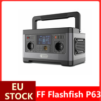 Flashfish P63 Portable Power Station 520Wh 140400mAh Lithium Battery Solar Generator 500W AC Output 5xDC Ouputs 4xUSB Output