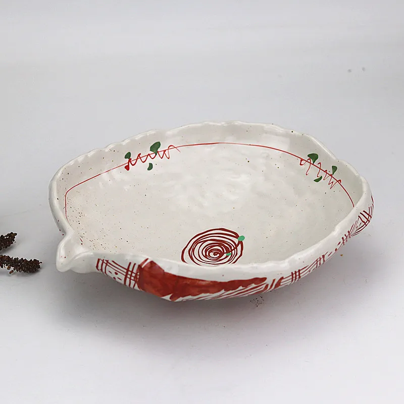

Ceramic fruit plate underglaze color soup plate vegetable plate