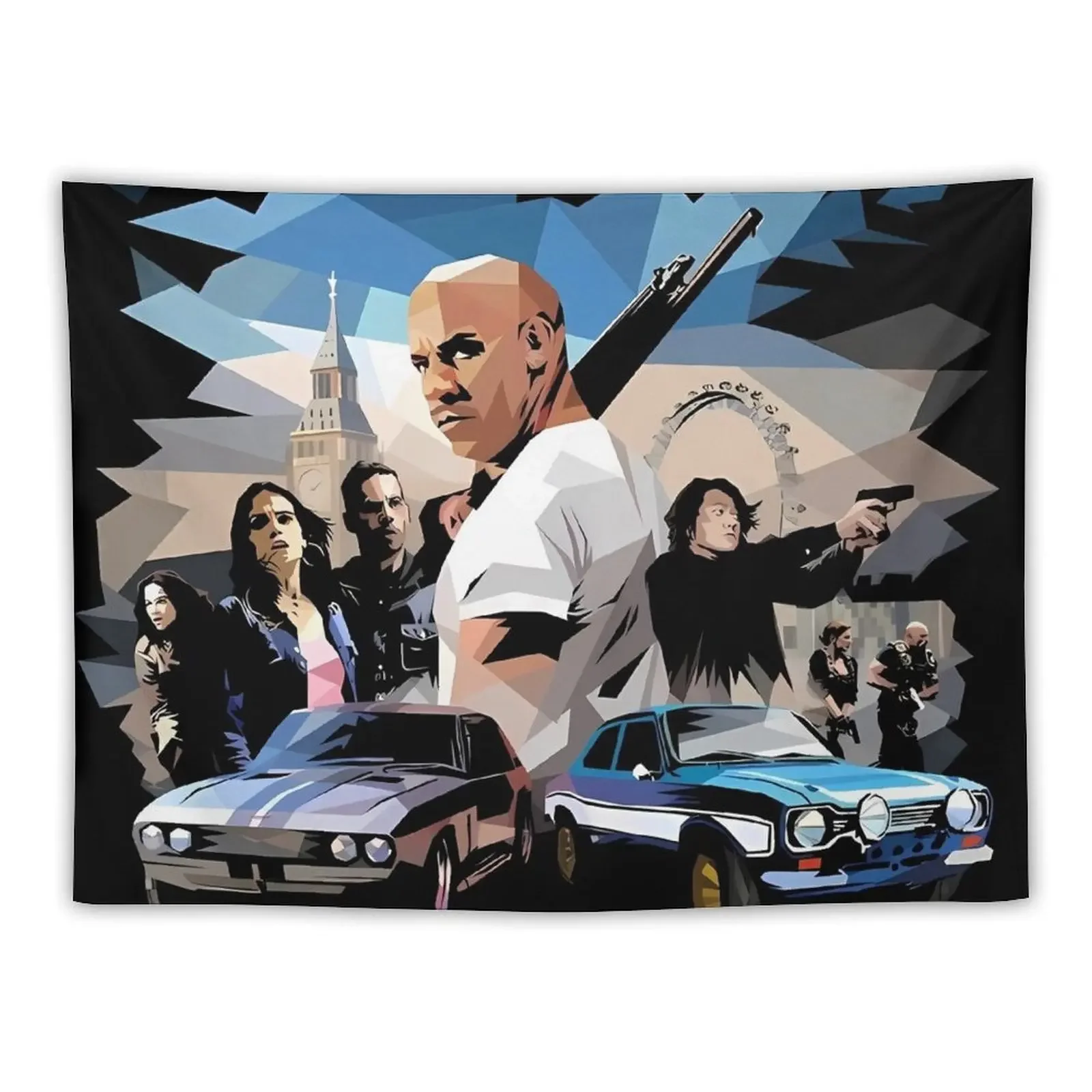 Fast & Furious 6 Poster Tapestry Home Decorations Decoration Home Tapestry