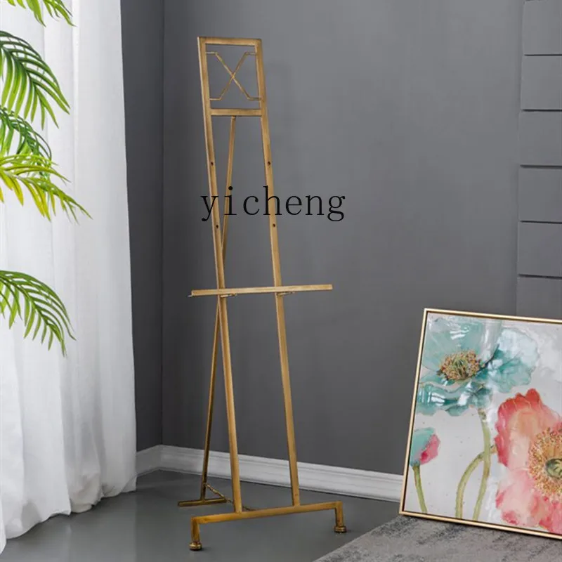 BJ wrought iron oil painting floor display stand poster stand wedding easel photo holder desk decoration