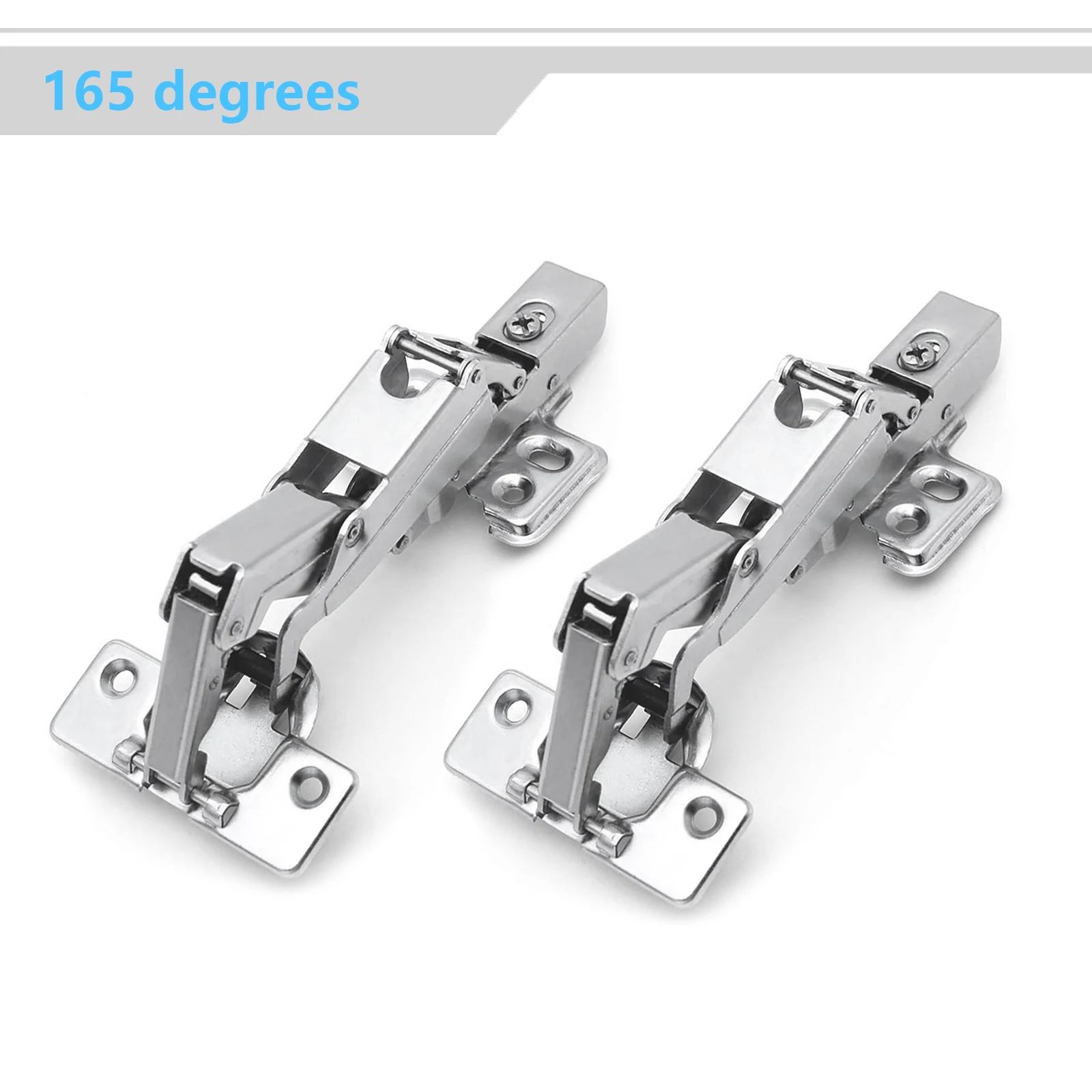 2 PCS 165 Degree Corner Cabinet Door Hinges Fold 165 Angle Hinge Hardware for Home Kitchen Bathroom Cupboard Furniture