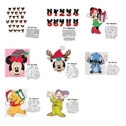 Disney Metal wykrojniki szablony Mickey Mouse dla DIY Album Scrapbooking znaczek karta papierowa tłoczenie 2022 nowy Die Cut