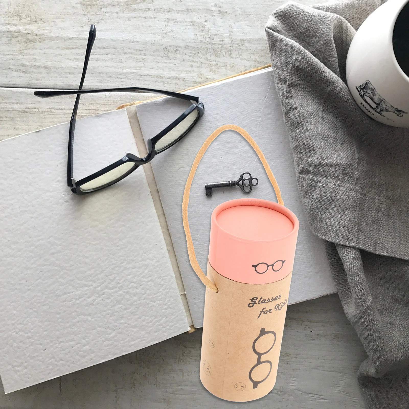 

Kids Eyeglasses Case Protective Glasses Holder Box Portable Lightweight Carrying Rope for Boys Girls Sunglasses Blue Light