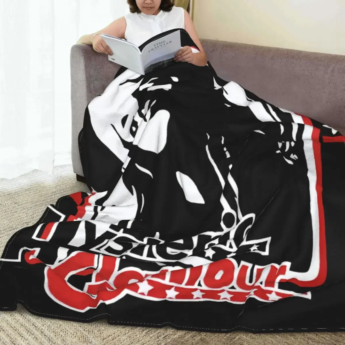 Hysteric Glamour Throw Blanket Retro Warm Camping AntiPilling