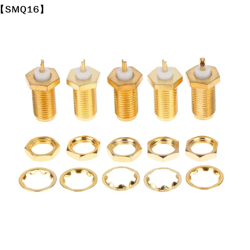 5Pcs SMA-KY RF Connectors SMA Female Nut Bulkhead Handle Deck Clip Solder Cup Perfect For Radio Antenna WiFi DIY Projects【SMQ】