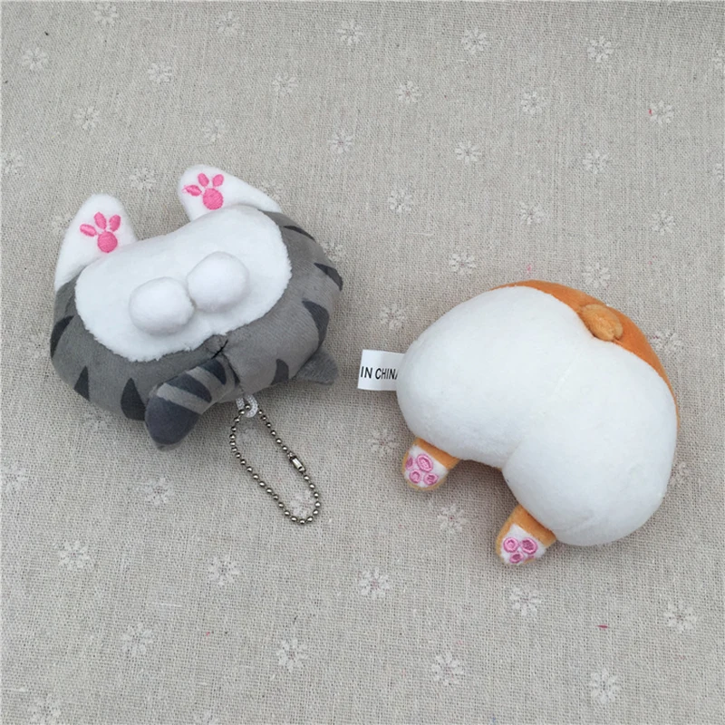 Cartoon Mouse peluche portachiavi per chiavi auto anello Kawaii Cute Doggy glutei portachiavi accessori giocattoli adulti regali per bambini