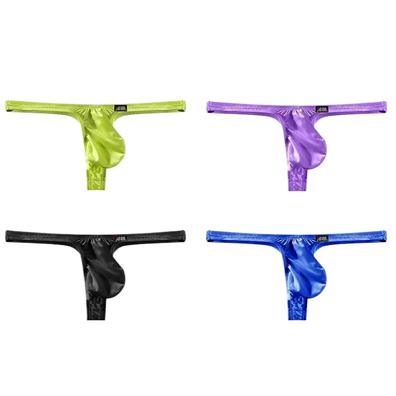 

Homme Sexy Mens Underwear Shiny Man Bulge Pouch Thong Nightwear Men Lingerie Erotic G Strings Male Sissy Panties Tanga Hombre