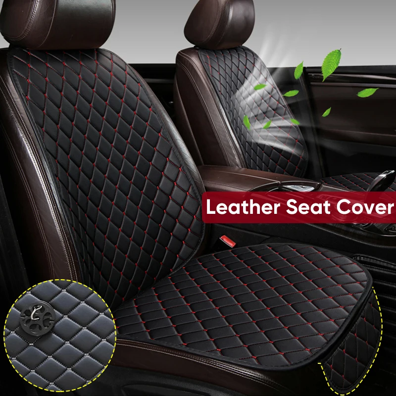 Karcle PU Leather Car Seat Covers Full Set Anti Slip Car Seat Cushion Rear Seat Protector Universal for Most Cars SUVs