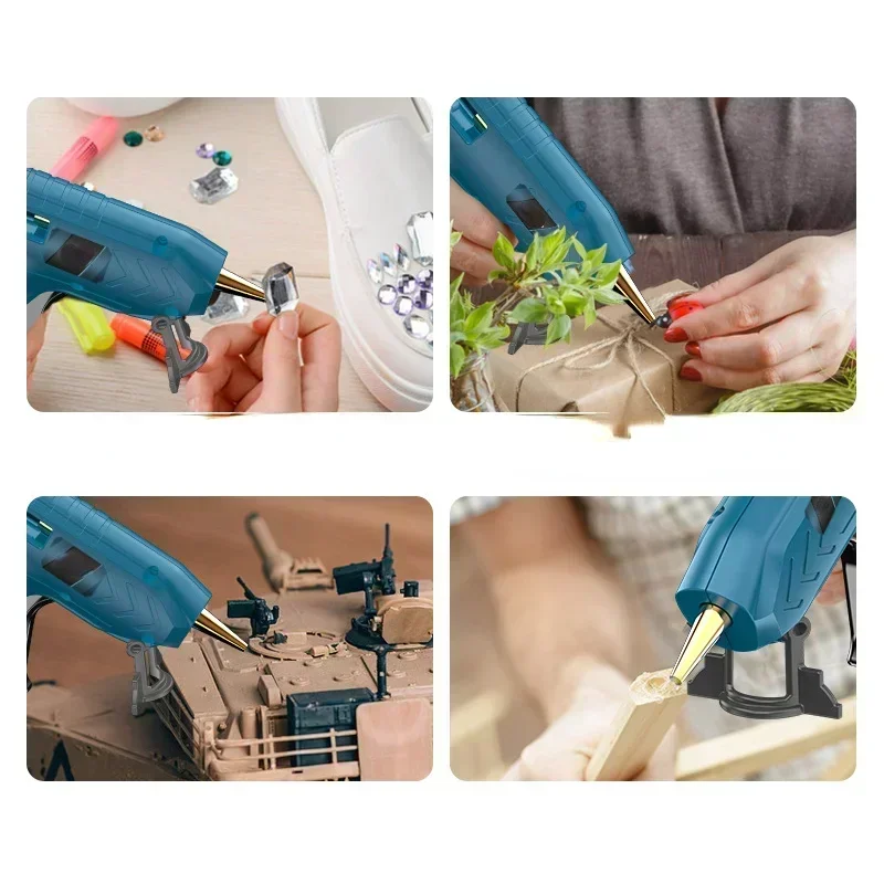 3.6V Lithium Ion Cordless Melting Glue Gun Hot Glue Gun + 10pcs Glue Sticks for Arts & Crafts Projects, Sealing, Quick Repair