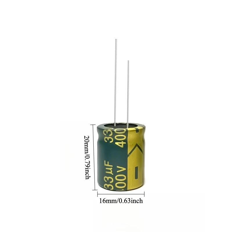 25pcs 400V 33uF Electrolytic Capacitor High Frequency Low ESR Long Life 10x17 13x17 13x20 16x18 16x20mm for Power Supply