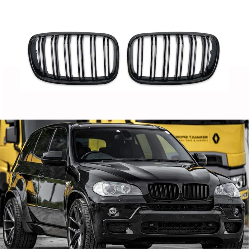 

Hot Selling Double Line Bright Black Grill for bmw E70 Modified Grille for BMW X5 E70/X6 E71 2007-2013
