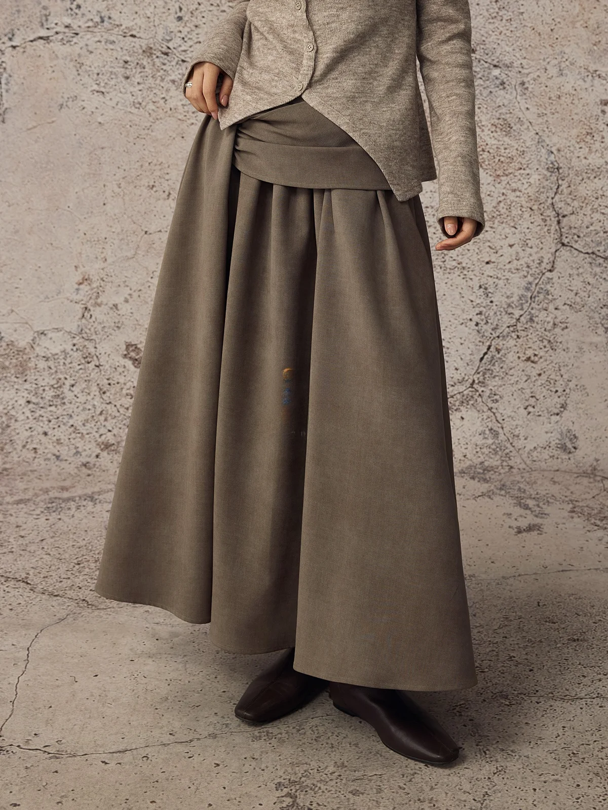 

Юбка женская Alpa Lew с завышенной талией из бамбукового волокна, с узлом, в китайском стиле, свободного кроя, для повседневной носки