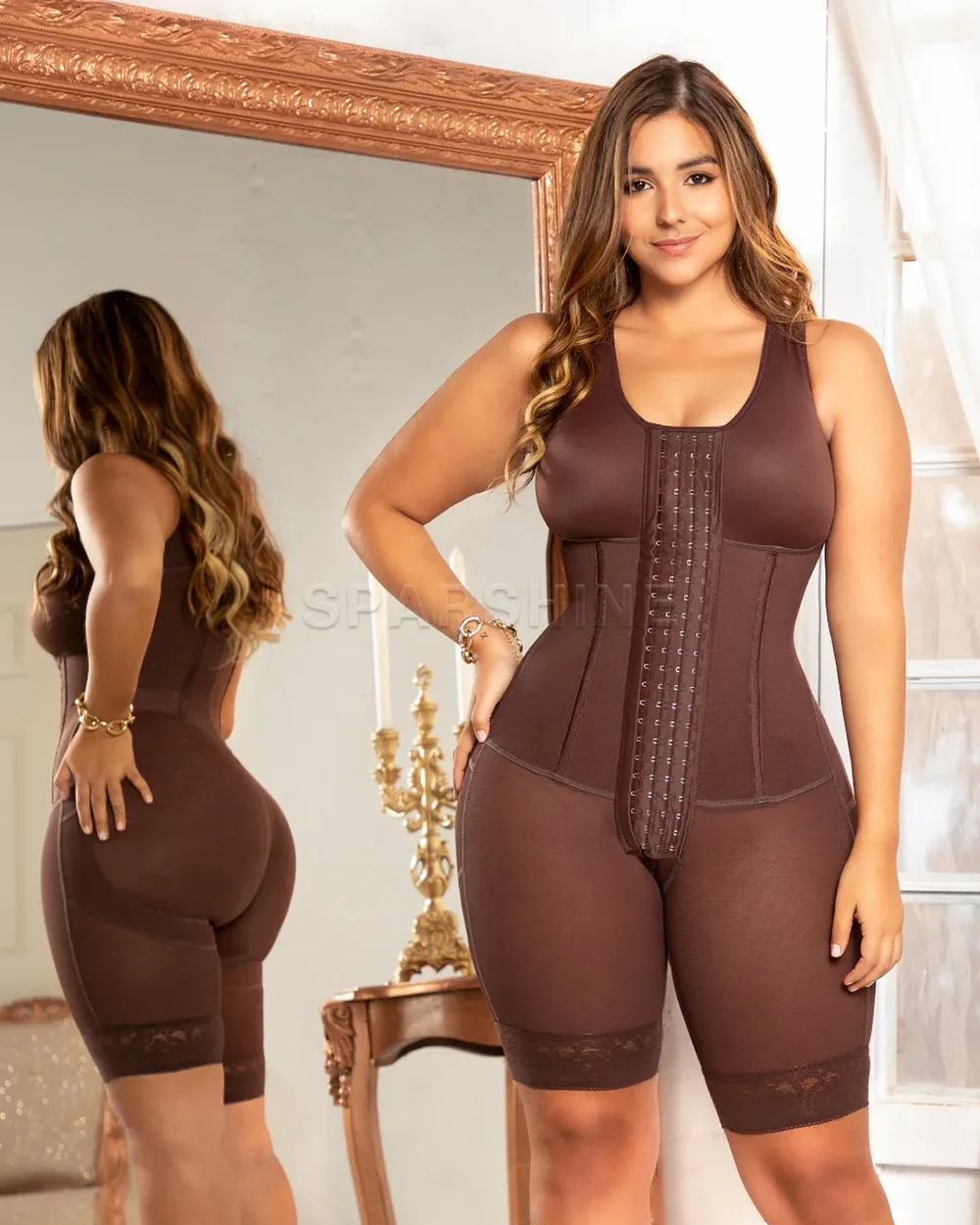 New Breast-Covering Sleeveless One-Piece Breasted Breast-Covering Girdle Colombian Women\'S Girdle To Lose Weight Belly