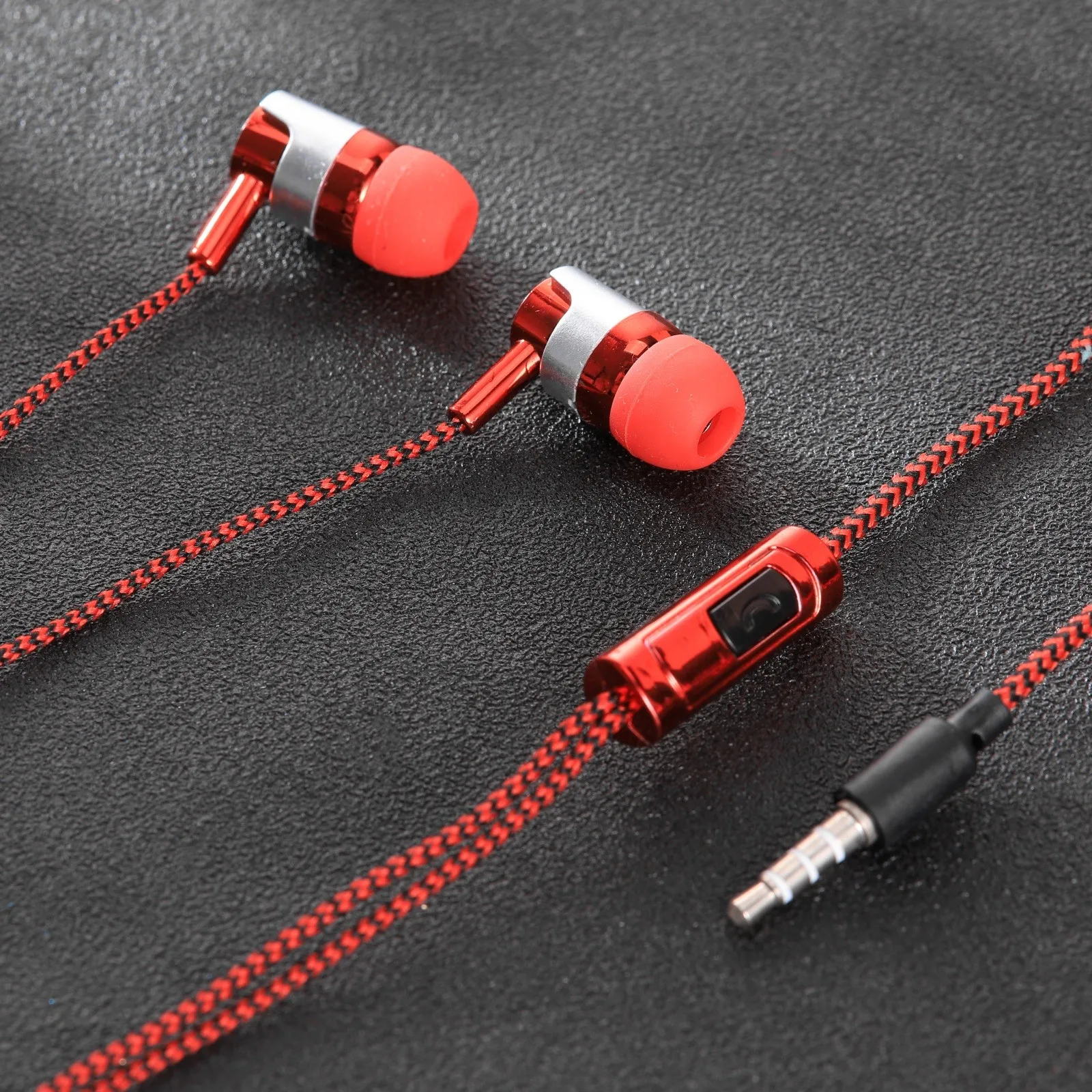 In-Ear Flat Earphone Accessories Earplugs Subwoofer With Wheat Earphones Wired In-Line Headset Voice Headset Portable Headphones