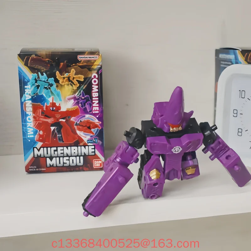 New Genuine Bandai Ugenbine Transformation Combine Blind Box Cool Building Block Mecha Collectible Trendy Toy Desk Ornament Gift