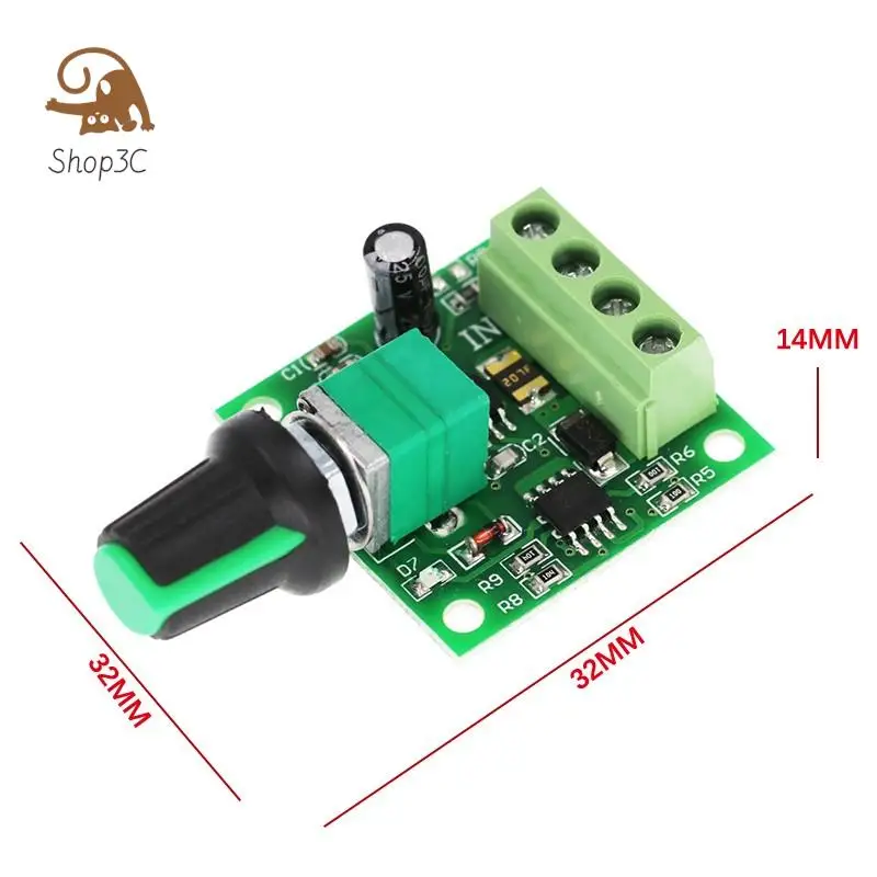 Mini 1803BK DC Motor Speed Regulator Controller Module 1.8V-15V Adjustable Governor Switch For LED Light Brightness Controlling