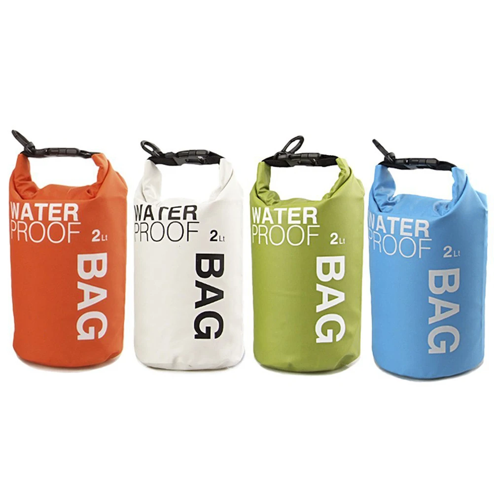 2L 방수 가방 285x180mm 녹색 캠핑 드라이 파우치 음식 음료 보관 PVC 소재 접이식 보트 액세서리 야외 활동