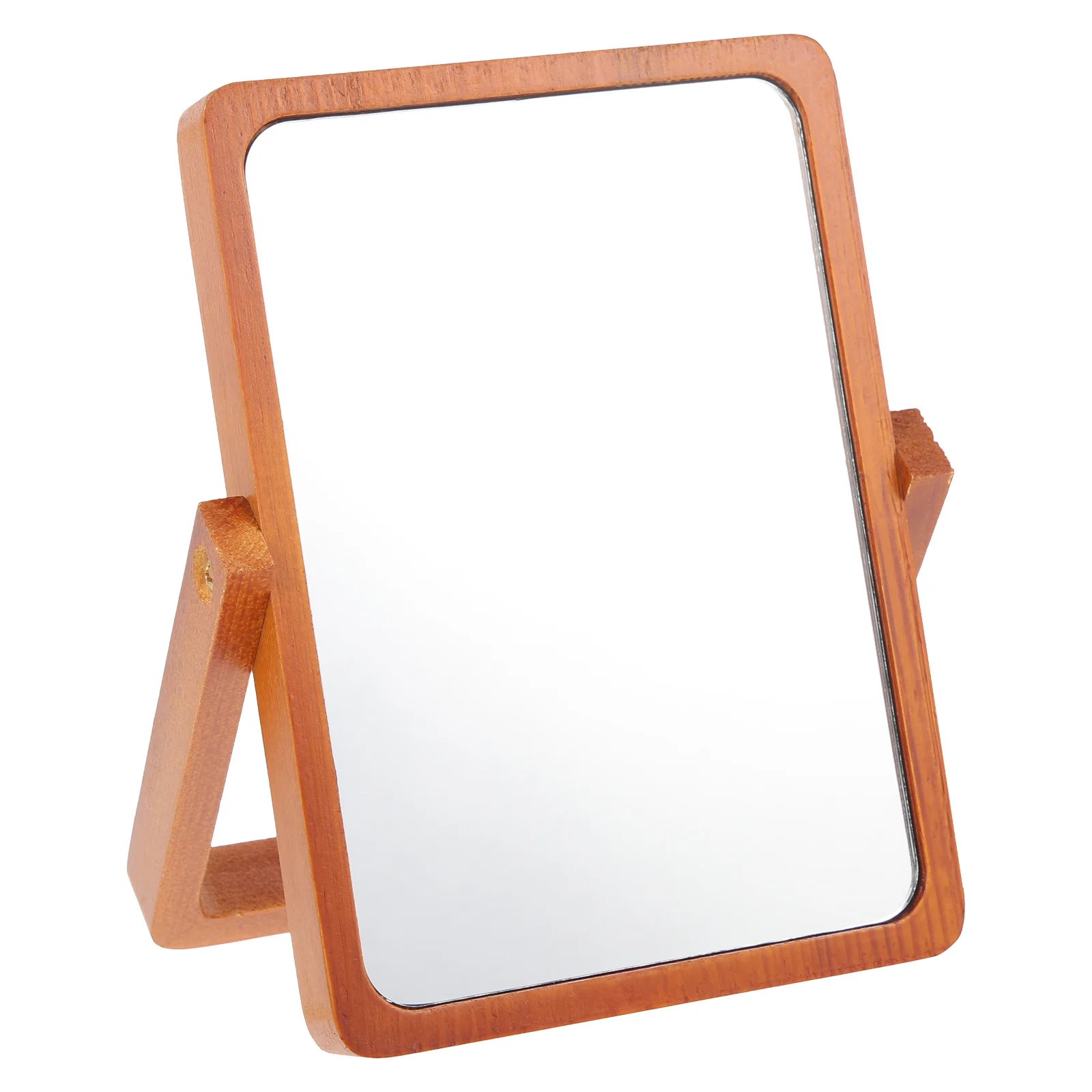 

Desktop Mirror Vanity Mirrors Portable Makeup Supply Wooden Standing Dresser Silver Student