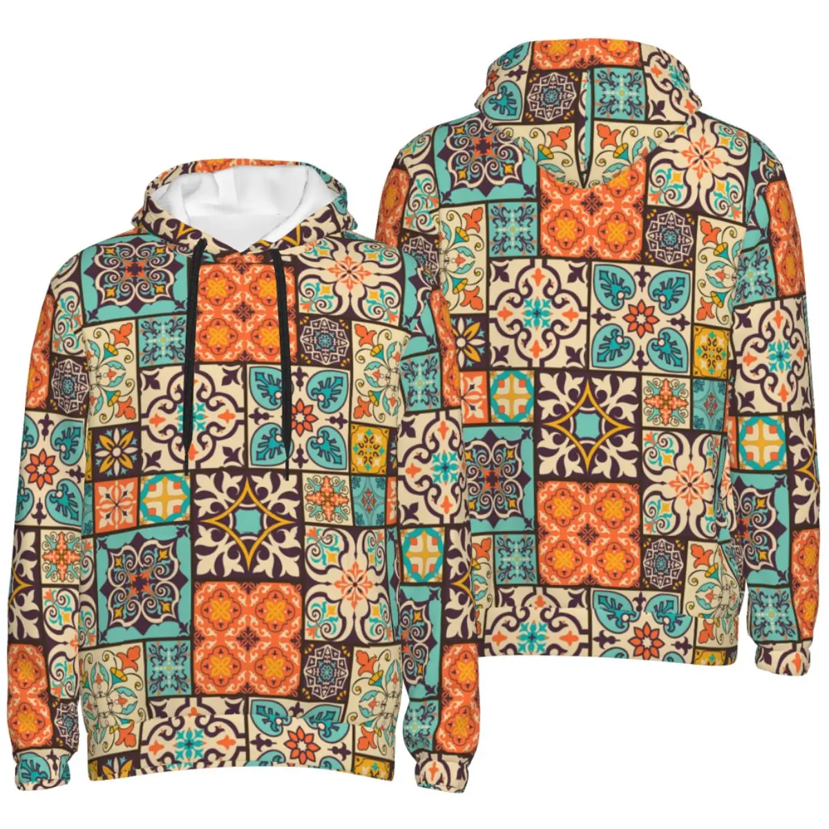 

Худи мексиканское Юго-Западное искусство, Толстовка для мужчин и женщин, худи с графическим рисунком мексиканской плитки Kanga, худи с карманами, Повседневная Толстовка, рубашки с длинным рукавом