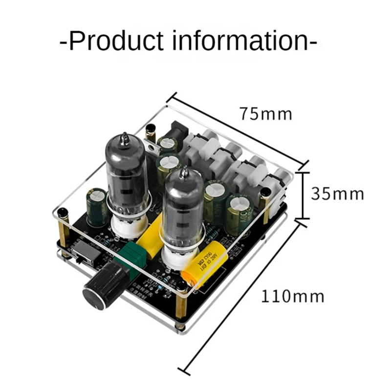 1 Piece 6K4 Tube Preamplifier Amplifiers Hifi Tube Preamp Bile Buffer As Shown Metal Home Theater DC12-16V