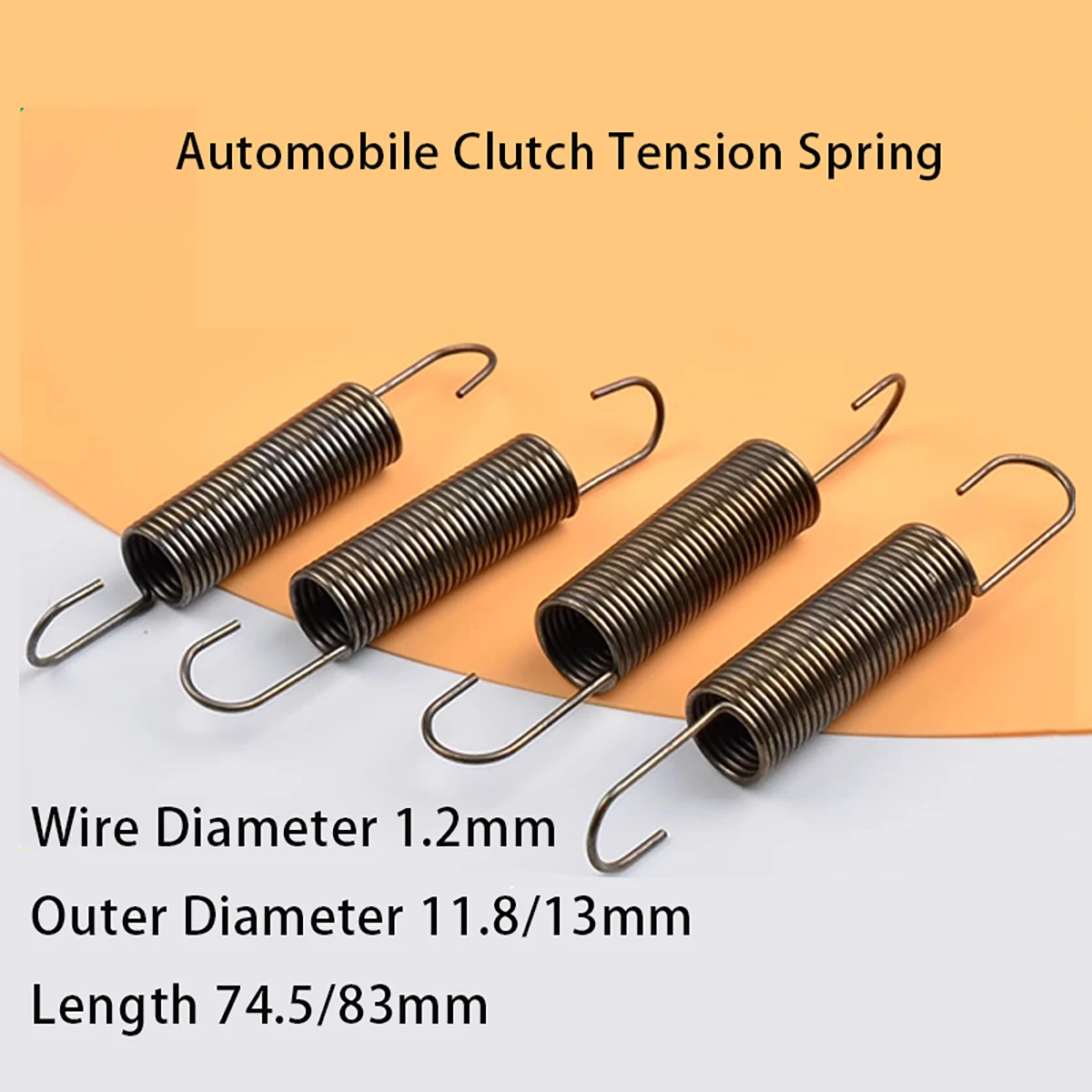 Automobile Clutch Tension Spring Long Hook Spring Steel Return Wire Diameter 1.2mm Outer Diameter 11.8/13mm Length 74.5/83mm