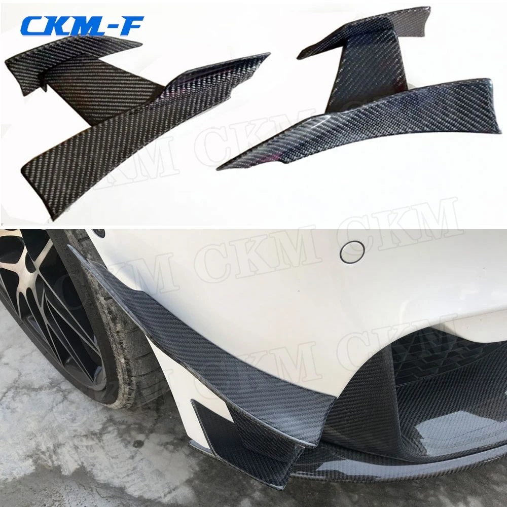 

6PCS/Set Front Bumper Side Fins Splitters Spoiler for BMW F80 M3 F82 F83 M4 2014 - 2017 Carbon Fiber Trunk Trim Decoration