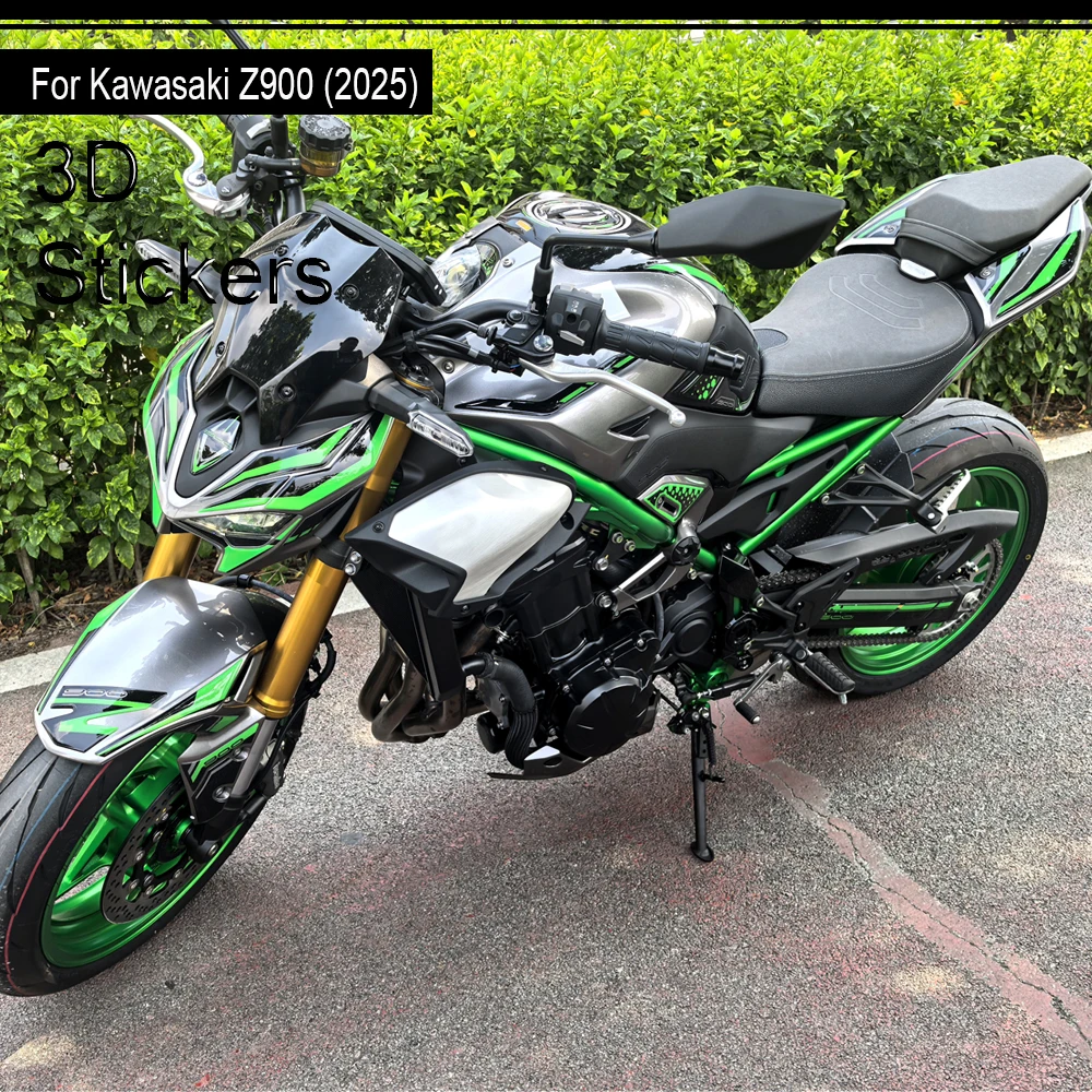 دراجة نارية لكاواساكي Z900 Z 900 SE 2025 2026 خزان الوسادة الغاز غطاء زيت الوقود طقم حماية هدية الحاجز يغطي ملصقات الشارات #2