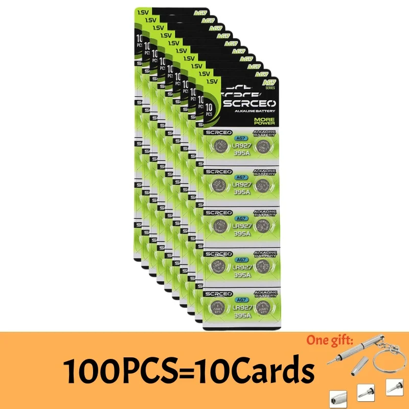 10-200PCS AG7 SR927SW 395 Knoopcelbatterij LR927 LR57 SR927W 399 395A Alkaline Batterijen voor Horloges Speelgoed Afstandsbediening