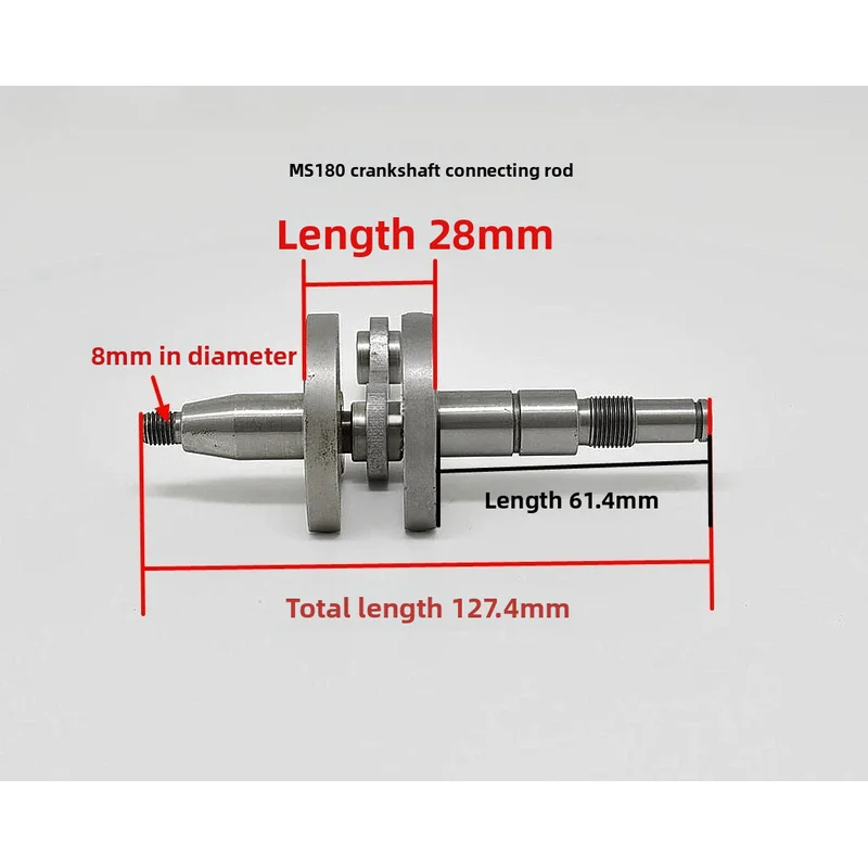 Crankshaft Connecting Rod Assembly 127.4mm Total Length For STIHL MS180 Gas Chainsaw Garden Logging Machinery Spare Parts