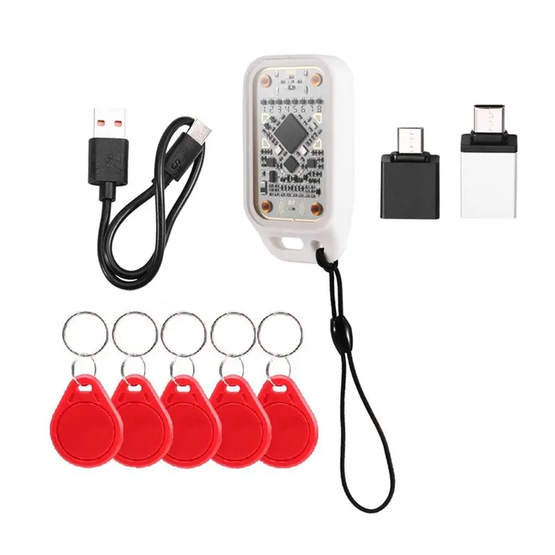 A92Z Chameleon V3.0 Smart Chip Emulator Reader Writer ID IC 125Khz 13.56Mhz RFID Card Smart Tag Copyer+ 5Xuid Keychain