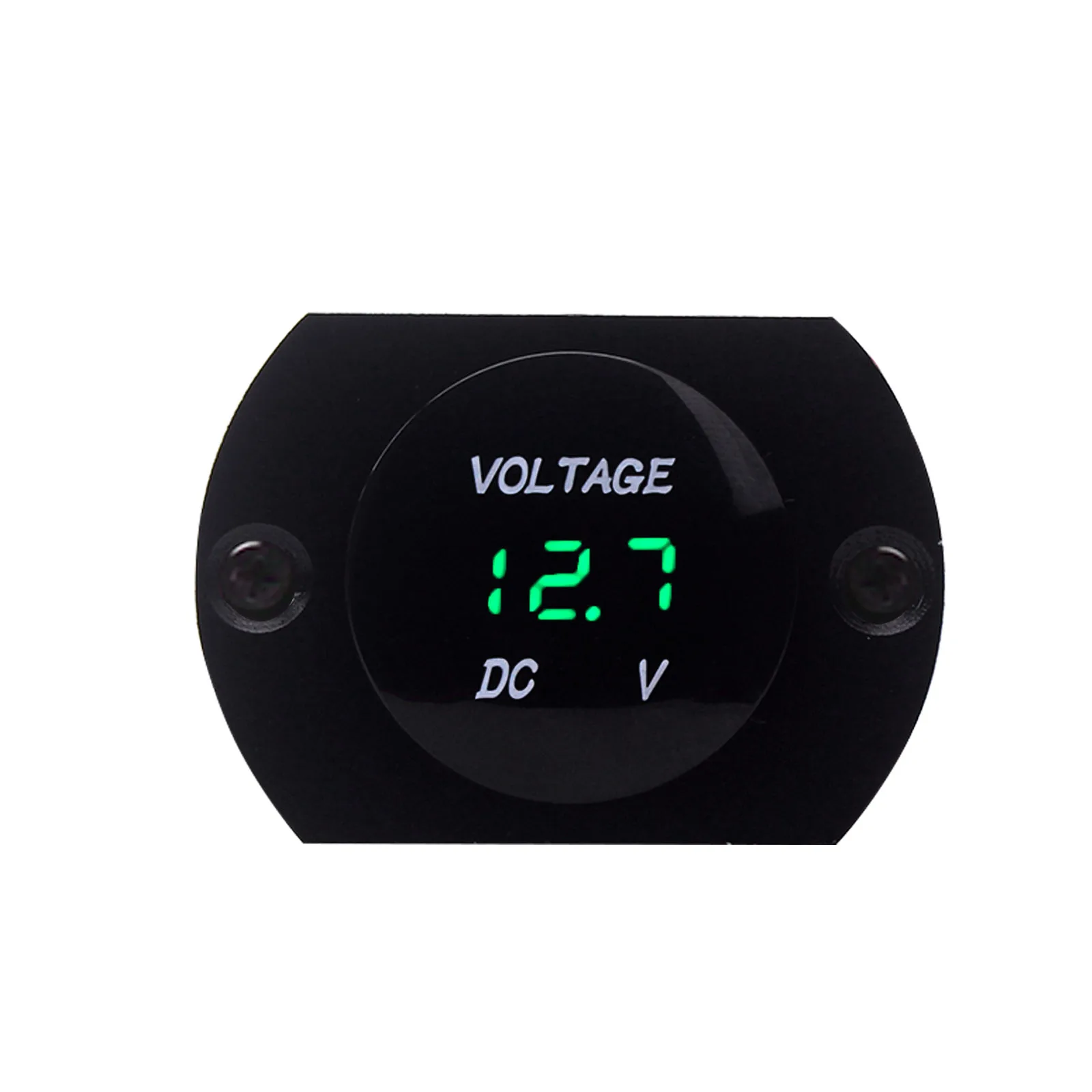6V-36V Mini Round Waterproof Motorboat Motorcycle LED Panel Touch Switch Digital Voltmeter Tester Monitor Display Voltmeter