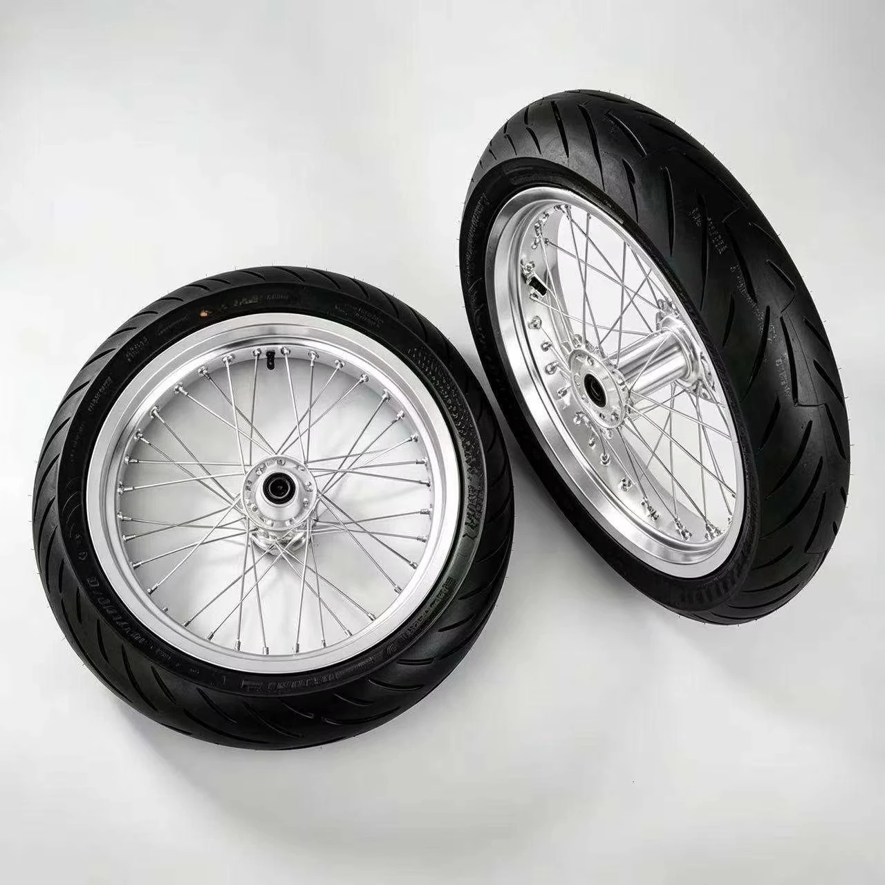 For CST Chrome 17 Inch for Surron LBX Supermoto Wheel Set for Surron Light Bee X Supermoto Wheels 70/90-17 90/80-17 36 Spoke