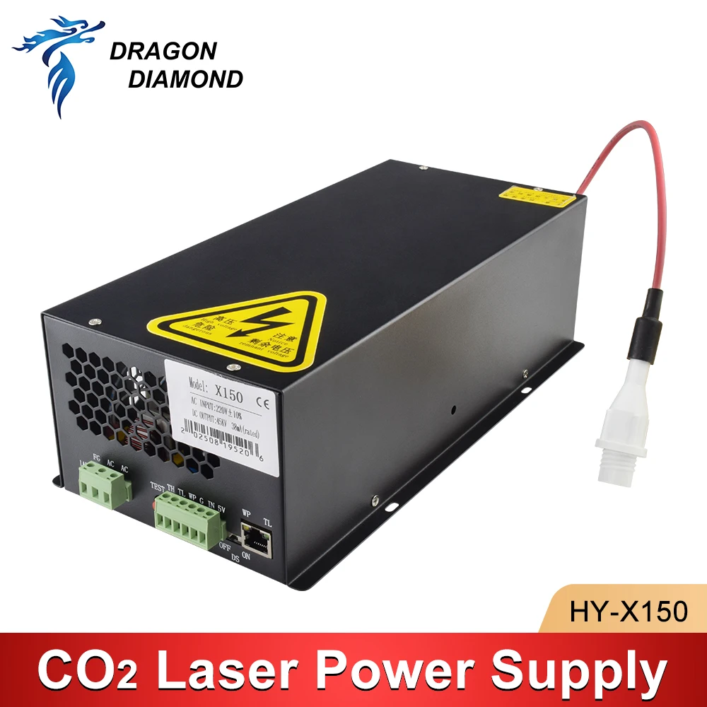 HY X150 130-150W COPower Supply for CO2 Laser Tube Engraving Cutting Machine Source 110V 220V