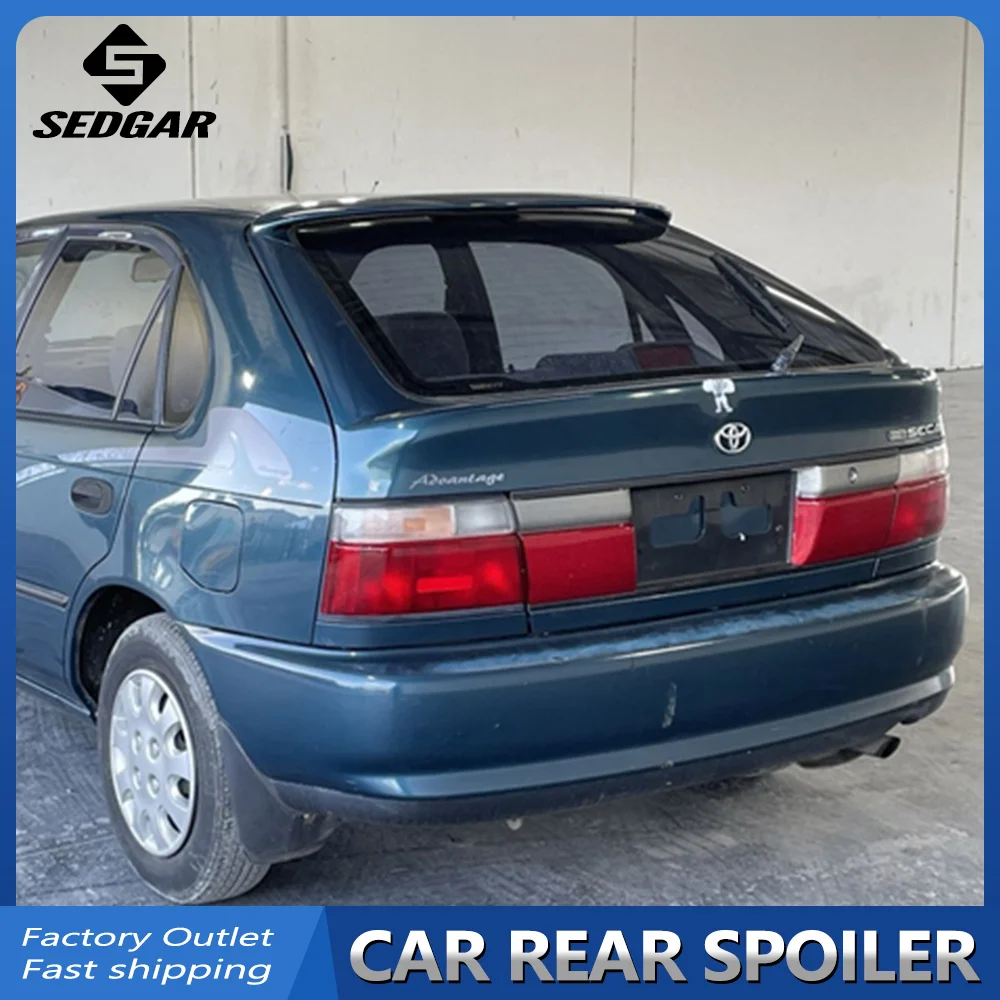 Para 1995--2000 toyota corolla gen 8 e110 hatchback vermelho ou branco led spoiler traseiro lábio luz de freio estilo do carro acessórios 1 peça
