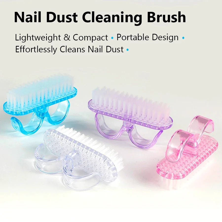 Brosse de nettoyage des ongles en acrylique multifonctionnelle, outil d'élimination de la poussière et de la poudre pour manucure professionnelle et Nail Art