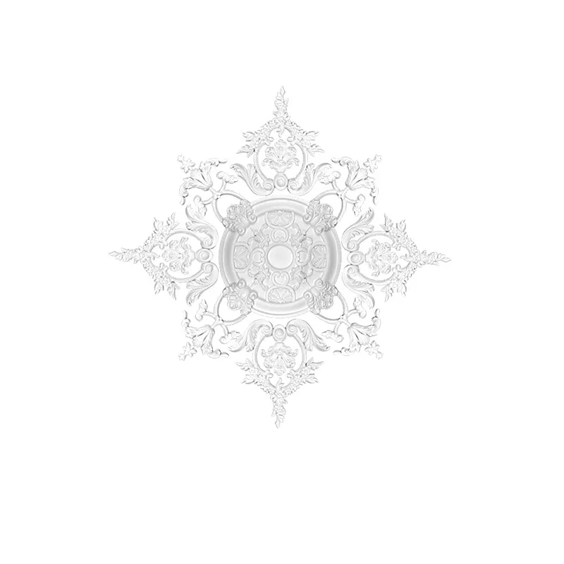 PU light panel imitation gypsum European French ceiling round lamp holder modeling lamp pool 121cm parquet light panel