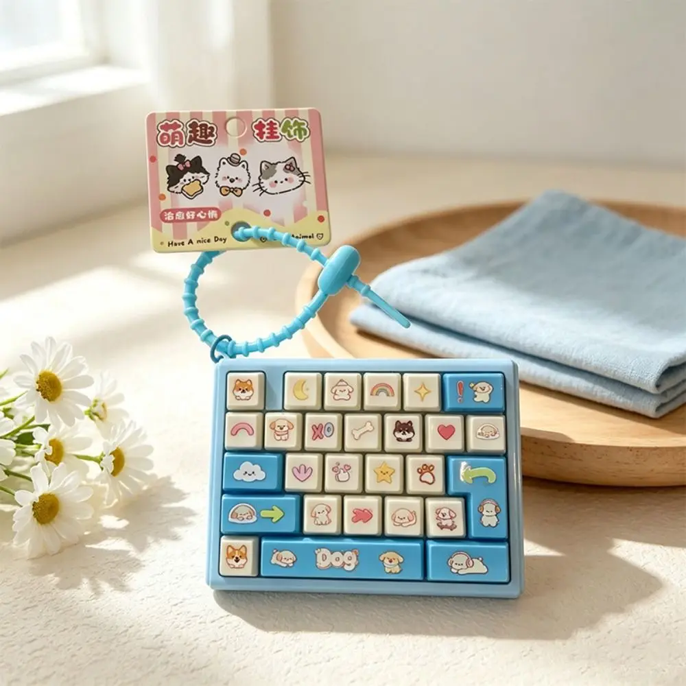 26 Key Decompression Button Cute Design Small Gift Mini Keyboard Pendant Bag Hanging Ornament Creative Style Keyboard Keychain