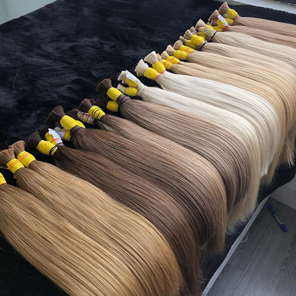 

100% настоящие человеческие волосы, плетение объемных волос, прямые волосы Virgin Remy, 30 дюймов, медовые блондинки, пучки волос, наращивание волос без утка